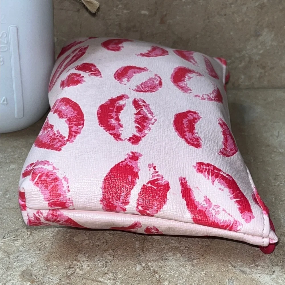 Ipsy Pink Lip Print Cosmetic Bag